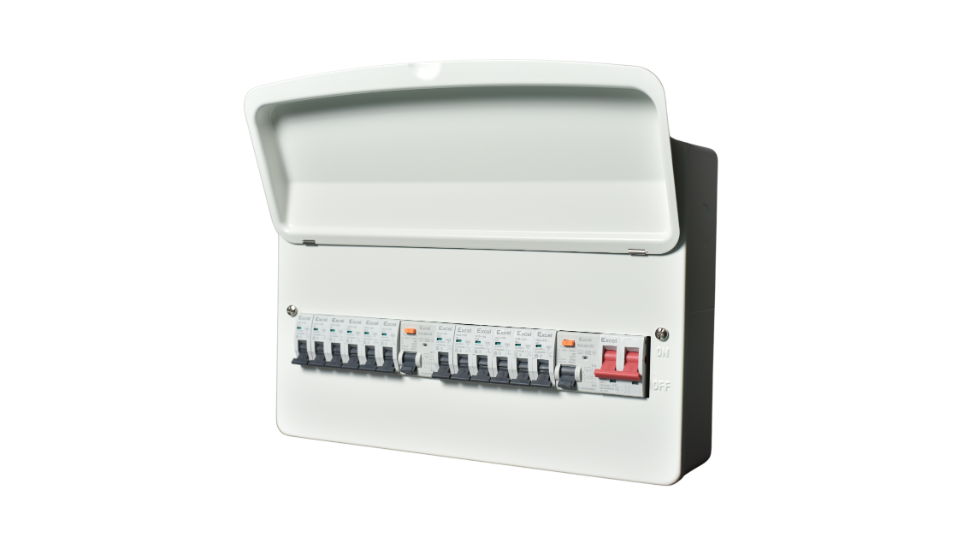 Dual RCD Consumer Unit – 18 Module 12 Way Distribution Board