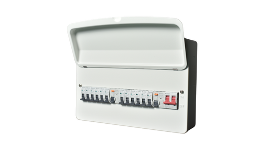 Dual RCD Consumer Unit – 18 Module 12 Way Distribution Board