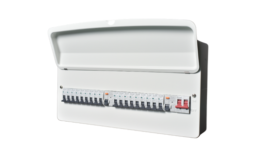 Dual RCD Consumer Unit – 24 Module 18 Way Distribution Board