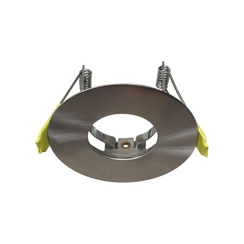 Integral Satin Steel Fire Rated MR11 Downlight – Ultra-Thin Bezel with IP65 Protection