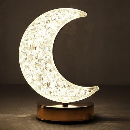 LED Moon Desk Touch Lamp – USB Rechargeable with 3 Colour Modes