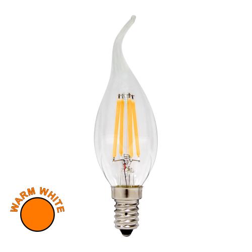 5W LED Filament SES Bent Tip Candle Bulb – Elegant Dimmable Vintage Lighting