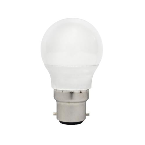 6W BC Opal LED Warm White Golf Bulb – Bright, Energy-Efficient Lighting