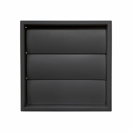 Black 4 Inch Gravity Vent Grill with Three Flaps