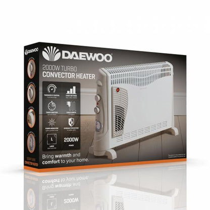 Daewoo 2kW Turbo Convector Heater with Timer HEA1137 – Efficient Home Heating Solution
