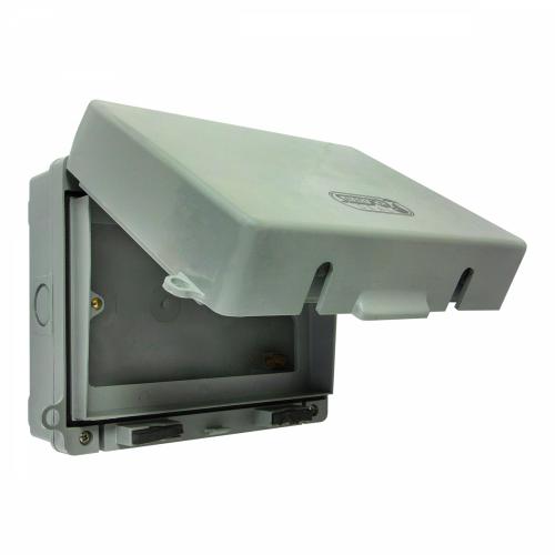 2 Gang IP65 Socket Box – Strong Weatherproof Electrical Enclosure