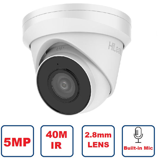 HILOOK IP 5MP Turret Camera with Mic 40M IR IPC-T250H-MU