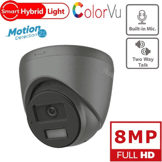 HILOOK 8MP Smart Hybrid Light Turret Camera – Advanced Security Solution