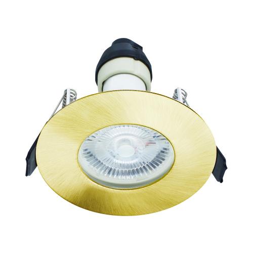 Integral Antique Brass Fire Rated GU10 Downlight – Ultra-Thin Bezel with Vintage Charm
