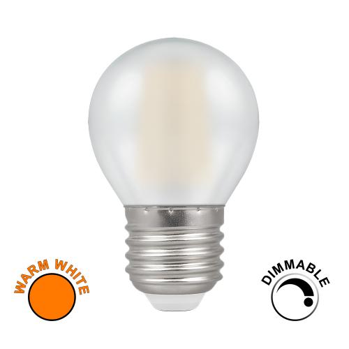 Dimmable 5W LED Filament Pearl ES Warm White Golf Bulb