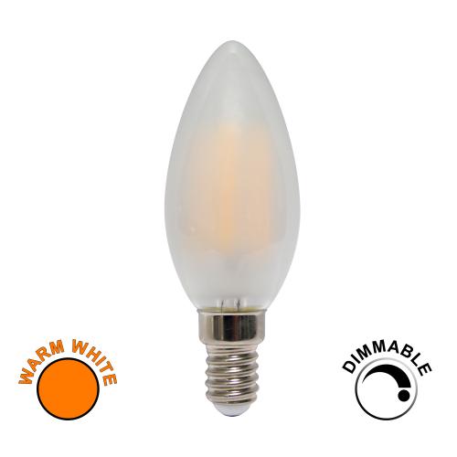 Dimmable 5W LED Filament Pearl SES Warm White Candle Bulb