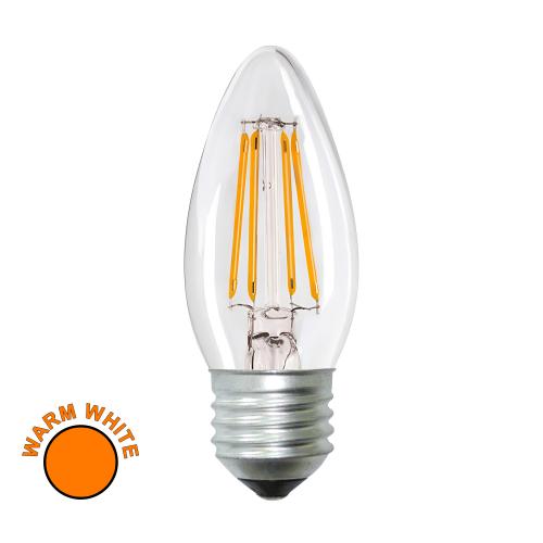 4W LED Filament ES Warm White Candle Bulb – Elegant Vintage Style with Modern Efficiency