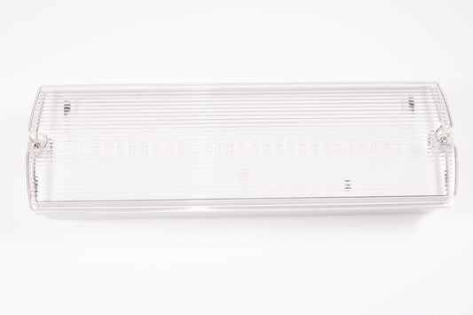 Self-Testing LED Emergency Bulkhead Light Maintained / Non-Maintained 3 Hour Backup