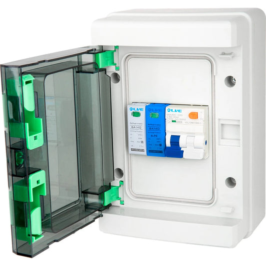 Live LEV440SP-P Plastic EV Surge Consumer Unit IP65 C Curve