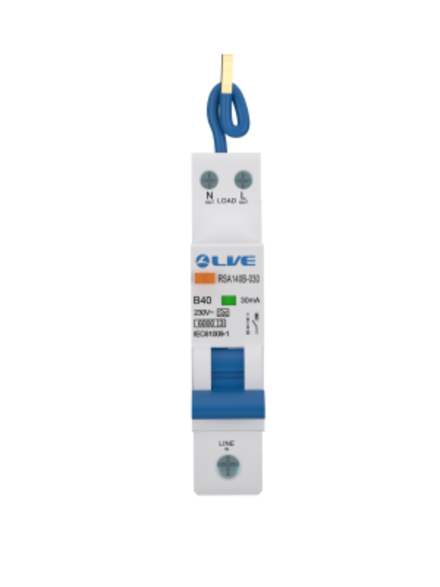 Live Electrical 40A Type A Mini RCBO 30mA 6kA