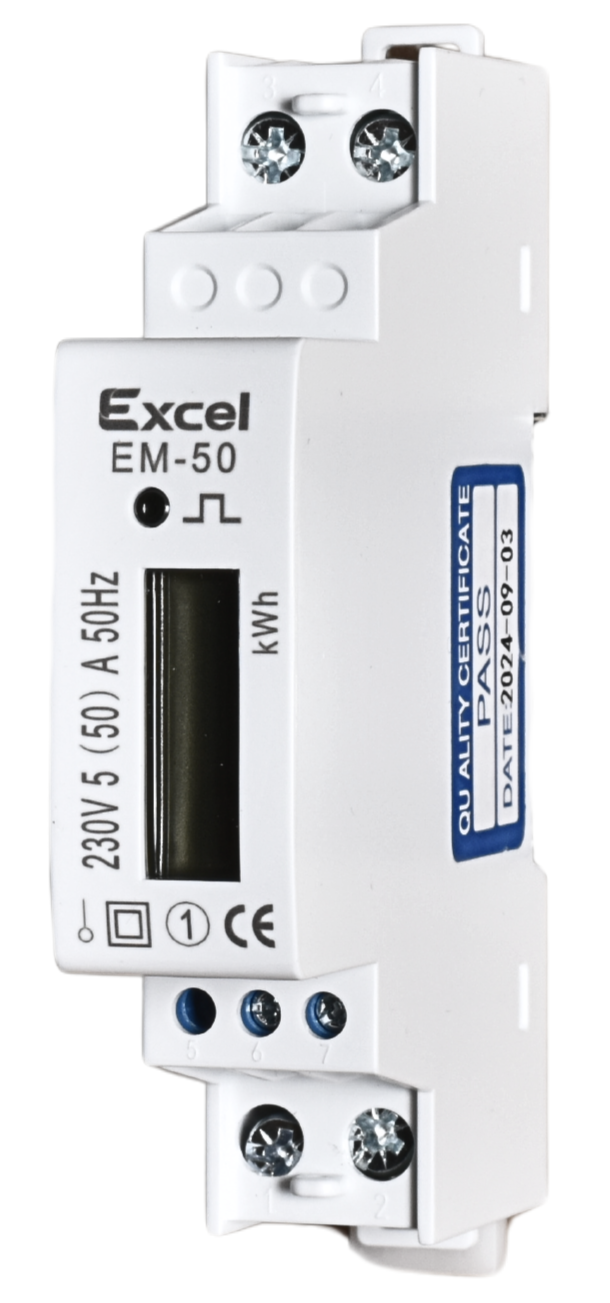 50A DIN Rail Mounted Energy Meter – Accurate Power Monitoring Solution