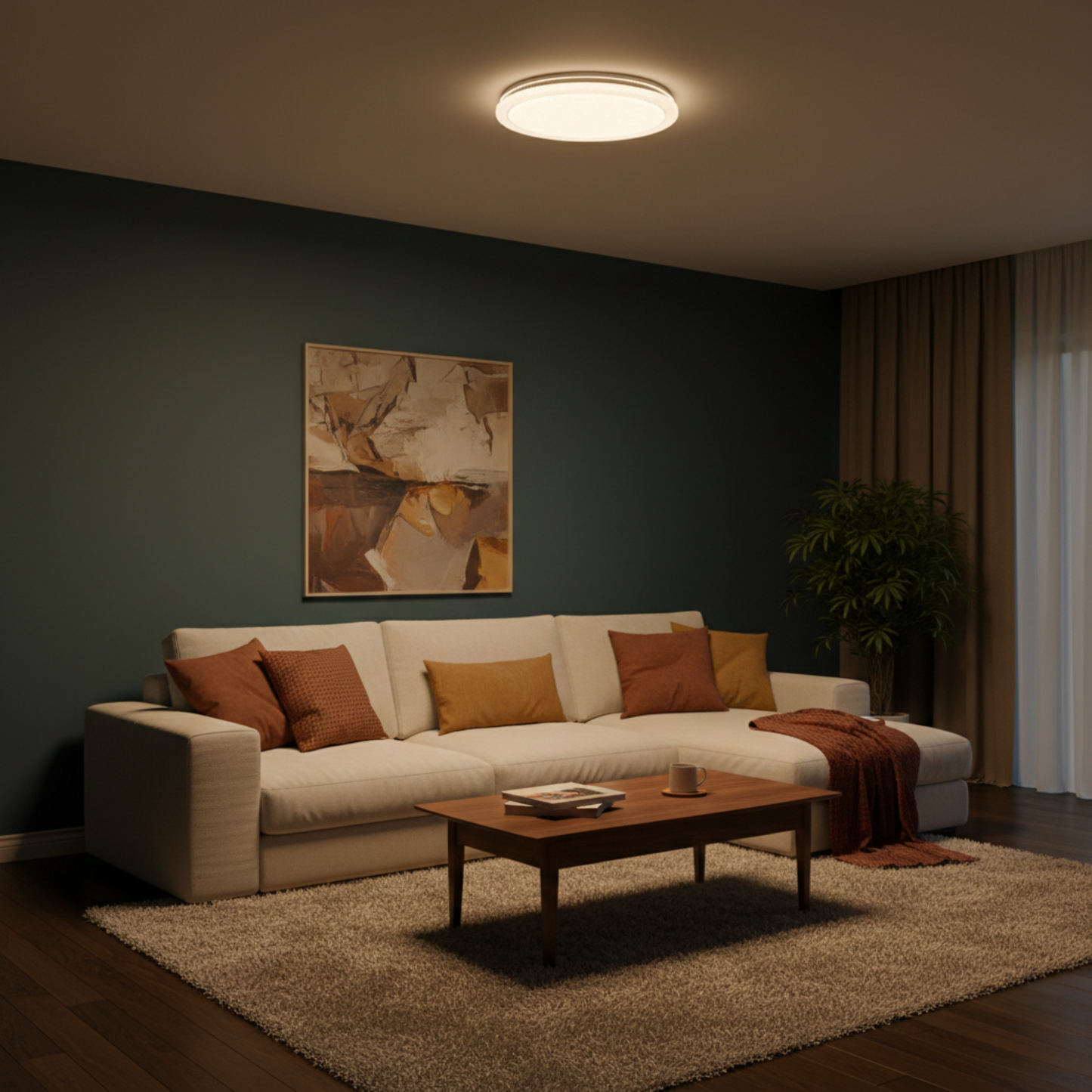 SKY DISK LED Ceiling Light - Minimal Round Ceiling Light with 3 Colour CCT