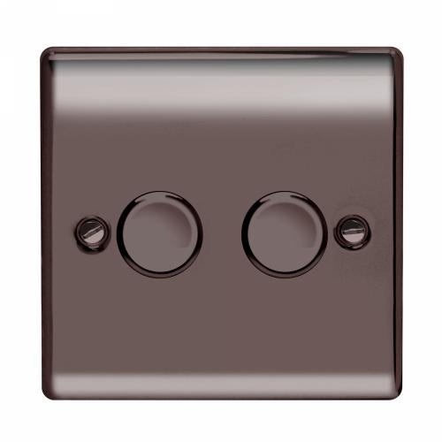 2 Gang 2 Way Dimmer Switch Black Nickel – Dual Lighting Control