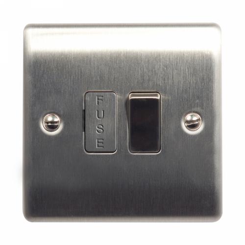 Brushed Steel 13A Switched Fused Spur – Safe Power Isolation Solution