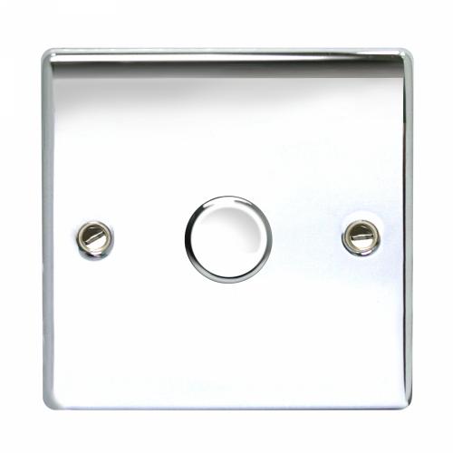 Polished Chrome Dimmer Switch | 1 Gang 2 Way 400W
