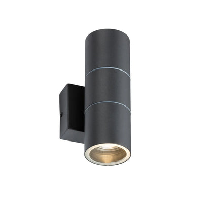 Knightsbridge OWALL02A Up & Down GU10 Wall Light Anthracite