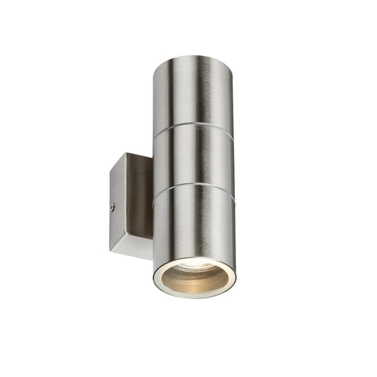 Knightsbridge OWALL02BC Up & Down GU10 Wall Light Brushed Chrome