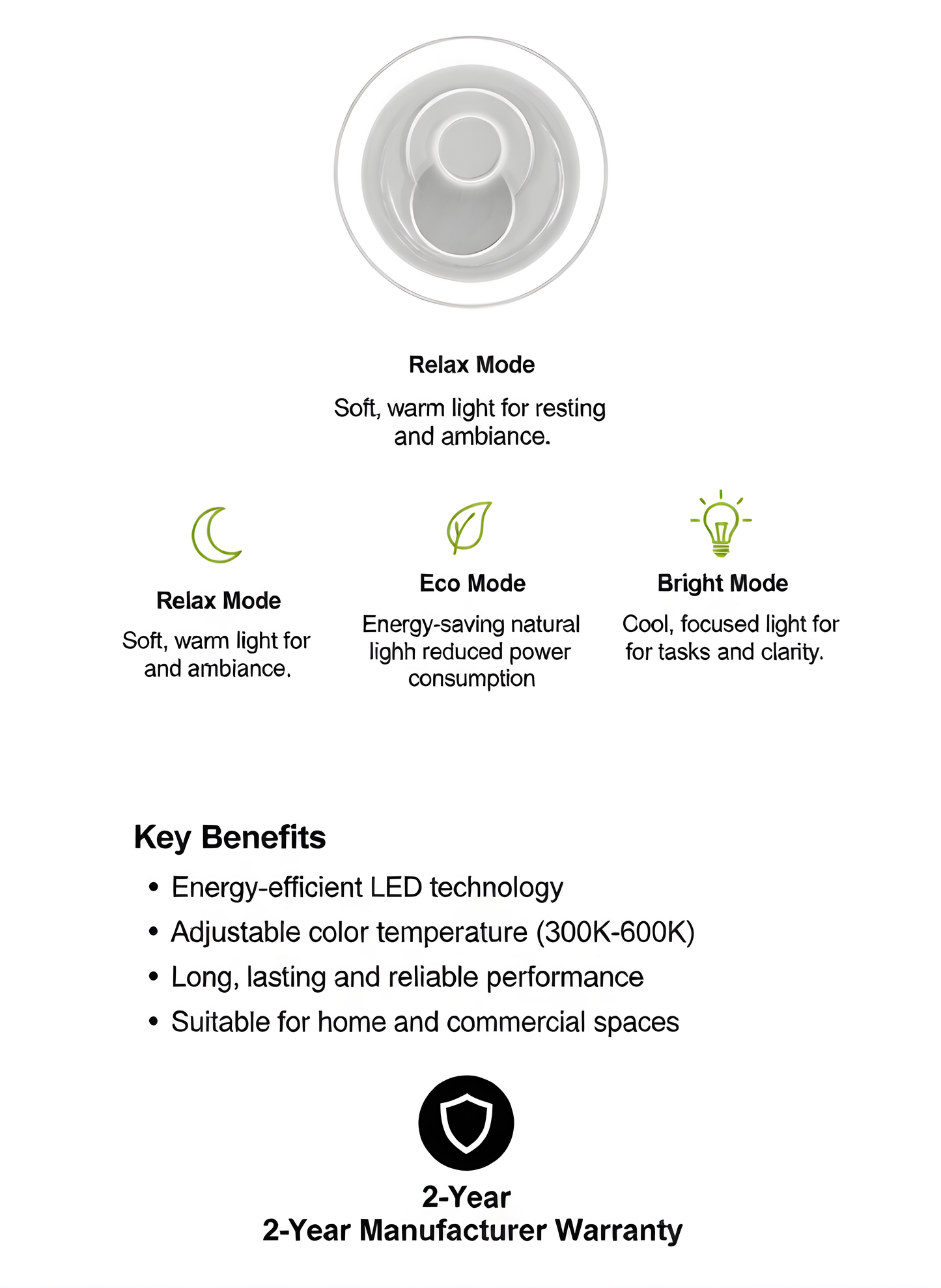 Orbit Modern LED Ceiling Light – 3 Colour CCT