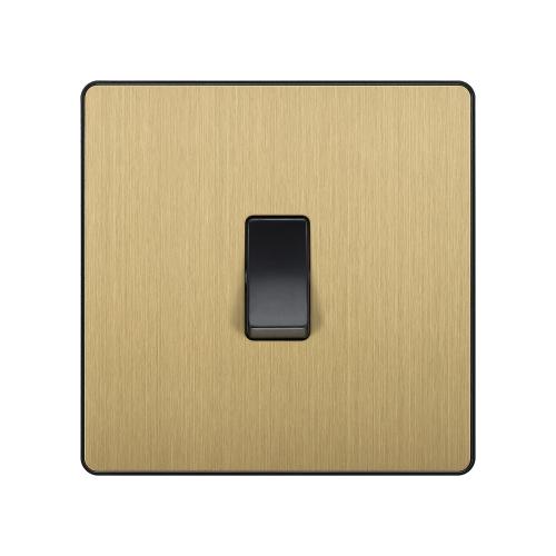 Elegant Satin Brass Light Switch – 1 Gang 2 Way for Any Room