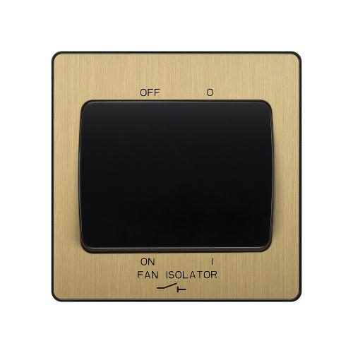 Safe Fan Isolation with Elegant Satin Brass – 3 Pole Control