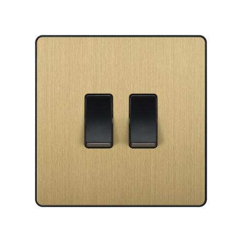 Dual Control in Warm Satin Brass – Perfect for Large Rooms & Hallways