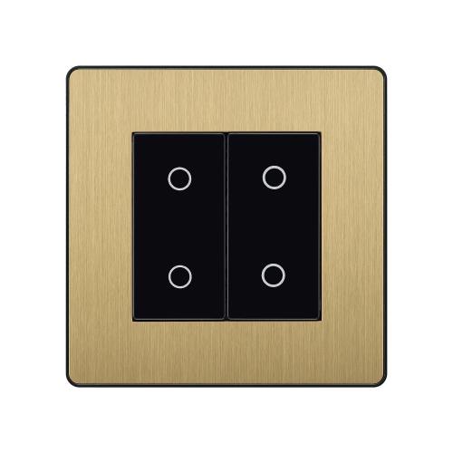 Dual-Circuit Touch Dimming – Elegant Satin Brass, Double the Control