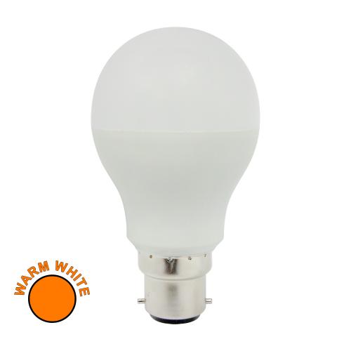 9W LED BC GLS Bulb Warm White Efficient Bright Lighting