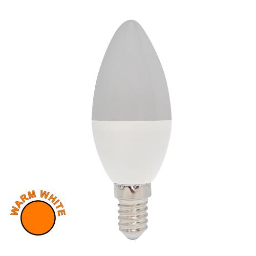 6W SES Opal LED Warm White Candle Bulb – Efficient Lighting with Compact Elegance