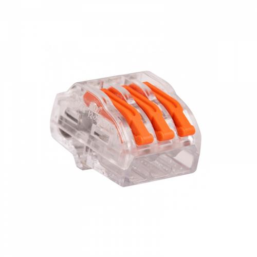 Q-Nect 3 Port Lever Wire Connector QL3322 – Pack of 50