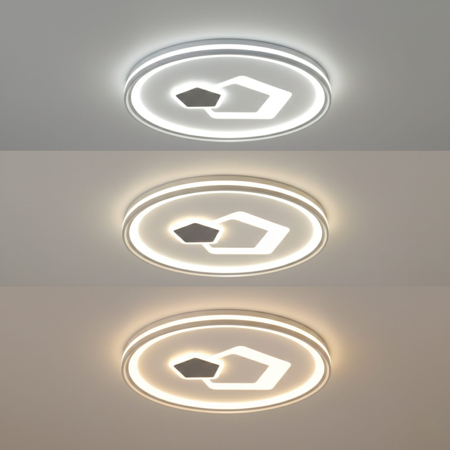 ROUND AURA LED Ceiling Light - Modern Square Ceiling Light with 3 Colour CCT