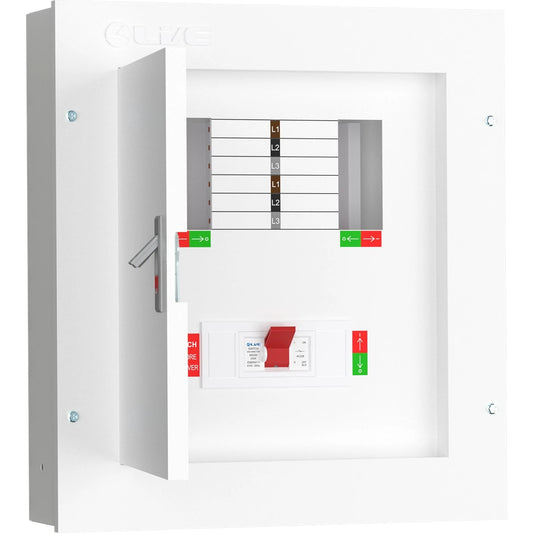 Live TPN04-250 4 Way Distribution Board – 3 Phase TP&N 250A Power Panel