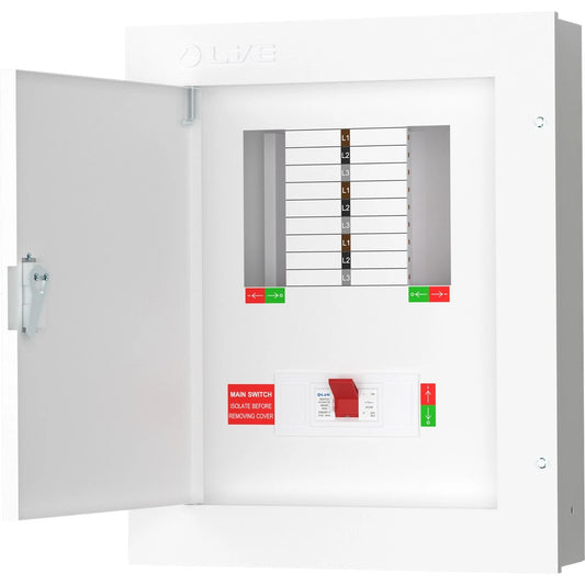 Live TPN06-250 6 Way Distribution Board – 3 Phase TP&N 250A Power Panel