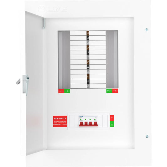 Live TPN08-125 8 Way Distribution Board – 3 Phase TP&N 125A Incomer