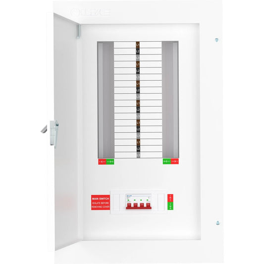 Live TPN12-125 12 Way Distribution Board – 3 Phase TP&N 125A Incomer