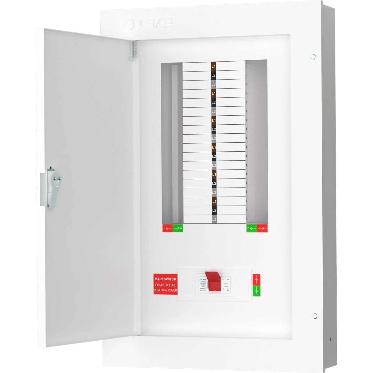 Live TPN12-250 12 Way Distribution Board – 3 Phase TP&N 250A Power Panel