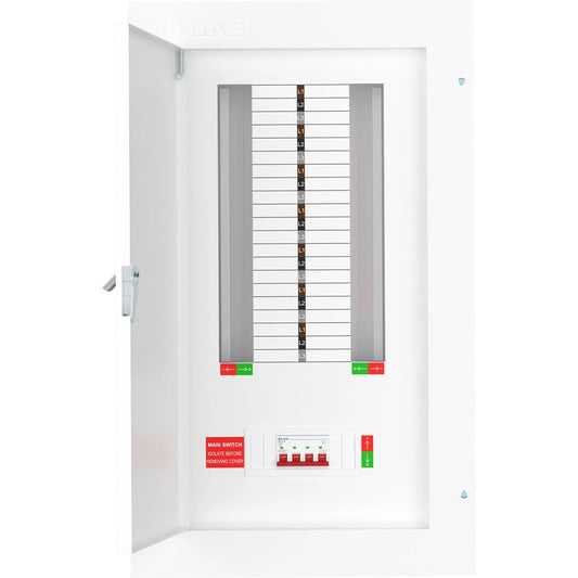 Live TPN14-125 14 Way Distribution Board – 3 Phase TP&N 125A Incomer