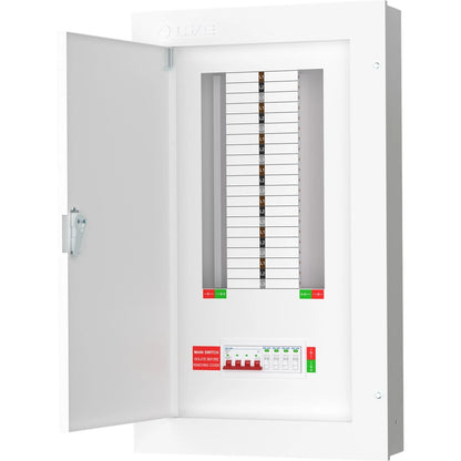 Live TPN14-125S 14 Way Distribution Board with SPD – 3 Phase TP&N 125A
