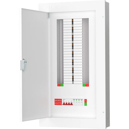 Live TPN16-125S 16 Way Distribution Board with SPD – 3 Phase TP&N 125A