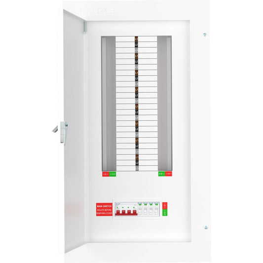 Live TPN16-125S 16 Way Distribution Board with SPD – 3 Phase TP&N 125A