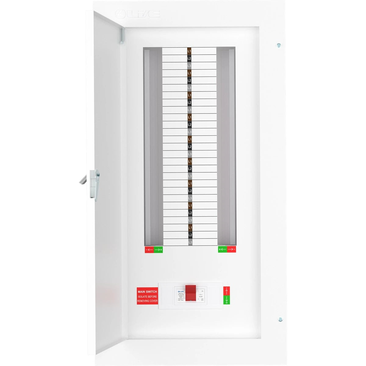 Live TPN18-250 18 Way TP&N 250A Three Phase Distribution Board