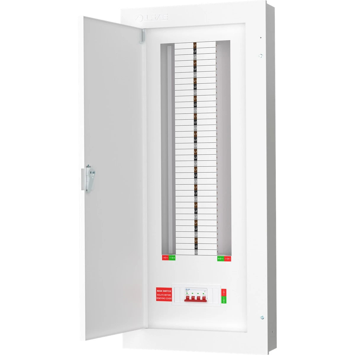 Live TPN24-125 24 Way TP&N 125A Three Phase Distribution Board