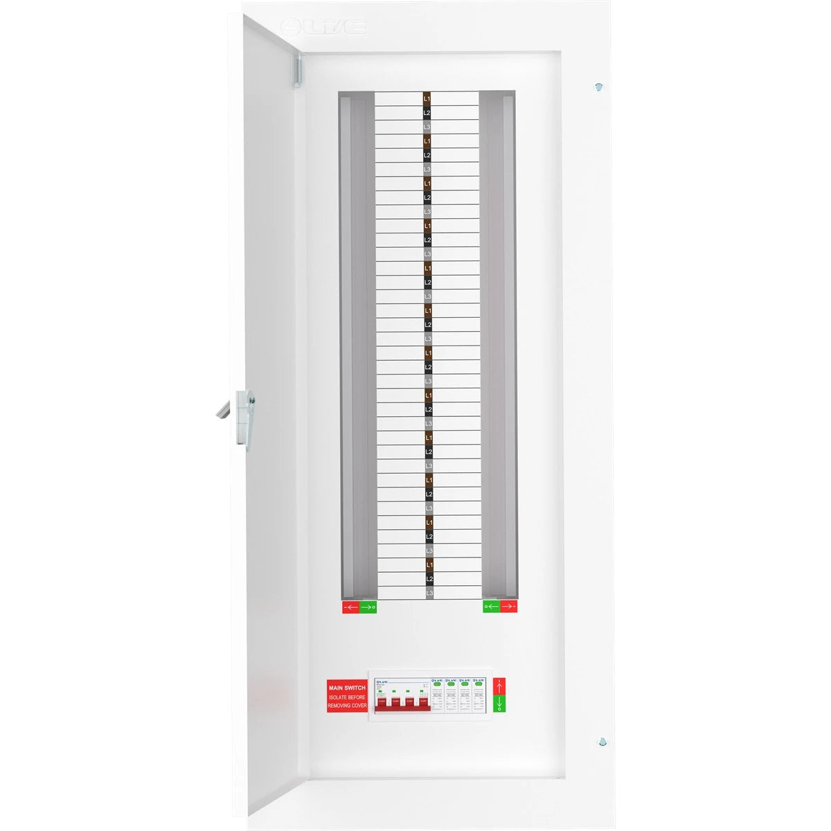 Live TPN24-125S 24 Way TP&N 125A Distribution Board with SPD