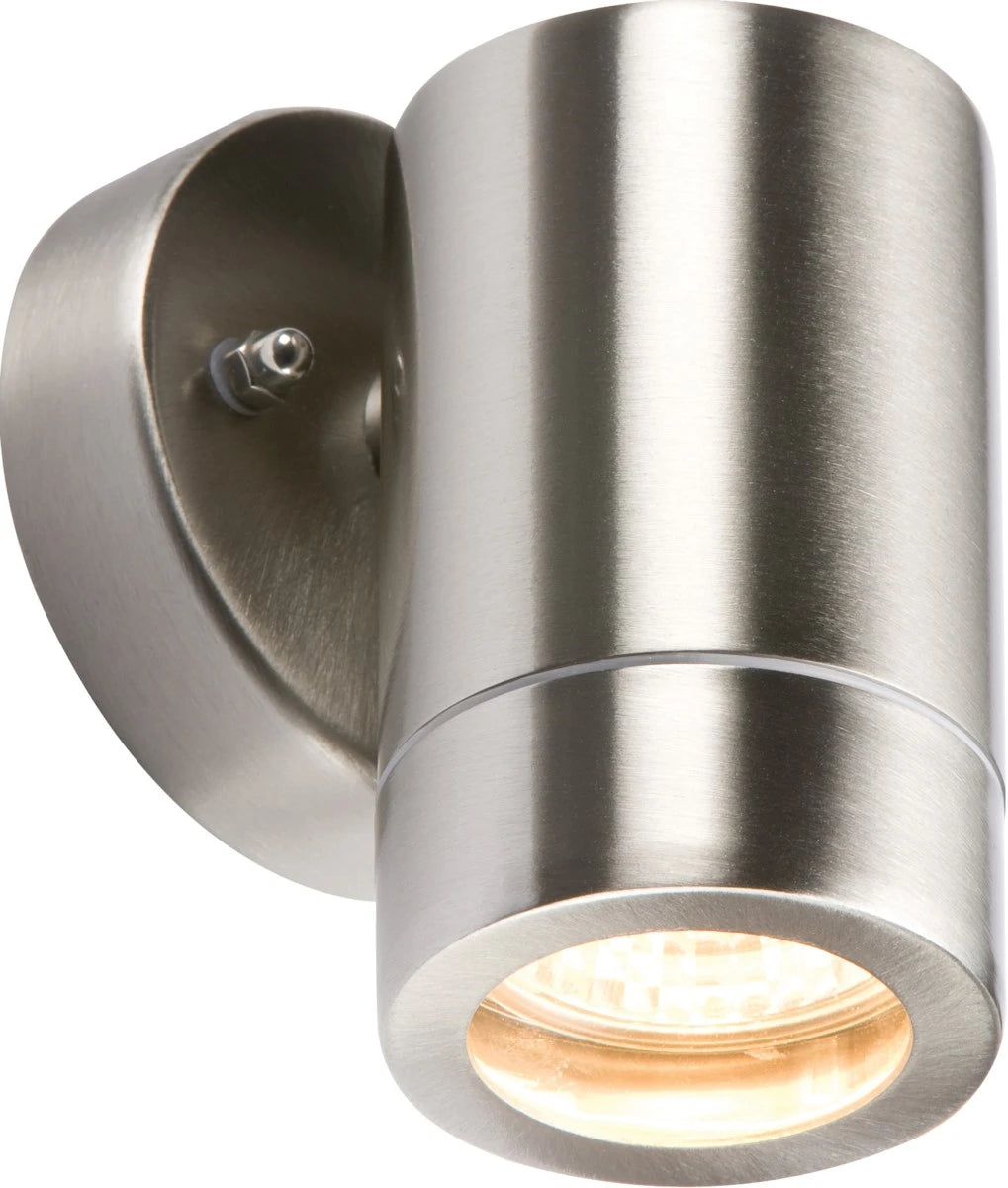 Knightsbridge WALL1L Lightweight Fixed GU10 Wall Light Stainless Steel