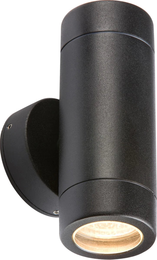 Knightsbridge WALL2LBK Lightweight Up & Down GU10 Wall Light Black