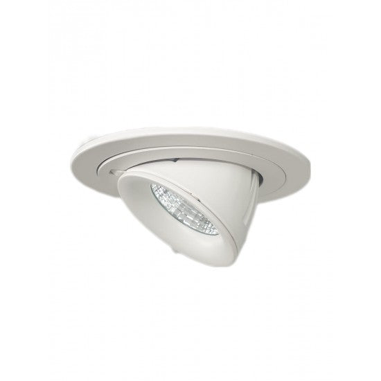 10W Dimmable Form Tilt Recessed Indoor Ceiling Gimbal Down Light – White Finish